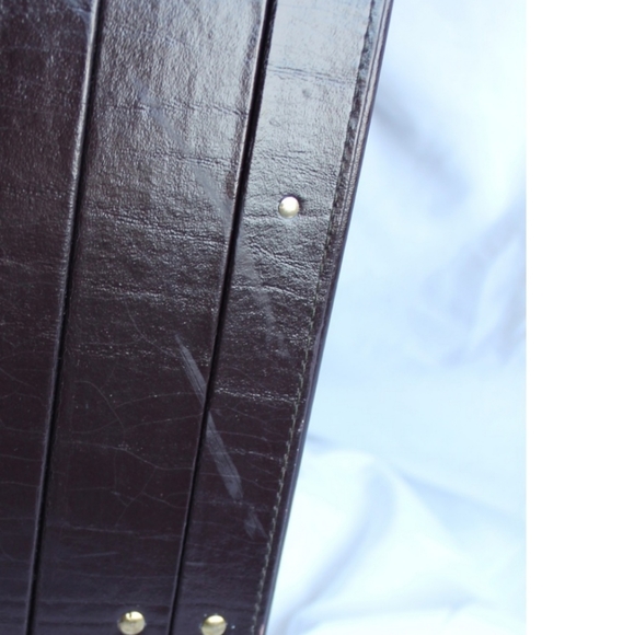 VINTAGE Genuine Leather Suitcase Buxton Brown | Excellent Condition Retro Unisex - Picture 12 of 15